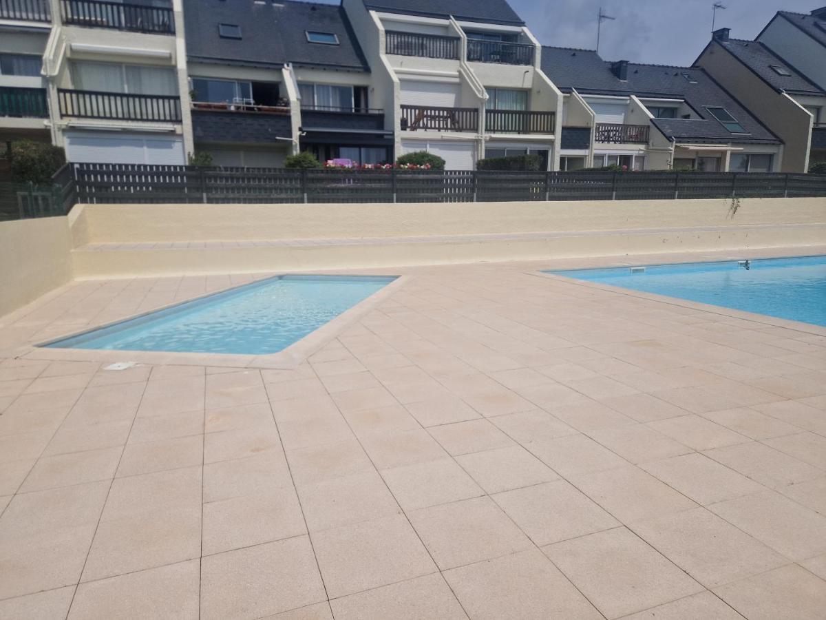 Guidel-Plages Studio Lumineux Balcon Vue Mer & Piscine Exteriör bild